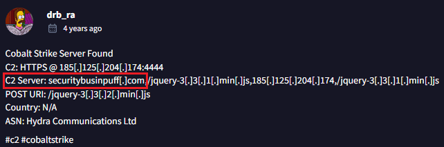 VirusTotal securitybusinpuff.com
